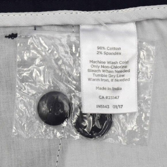 Talbots The Deck Pant Womens 14P Navy Blue Wide Leg Capri Cotton - Picture 5 of 6